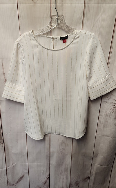Vince Camuto Women's Size XS White Short Sleeve Top