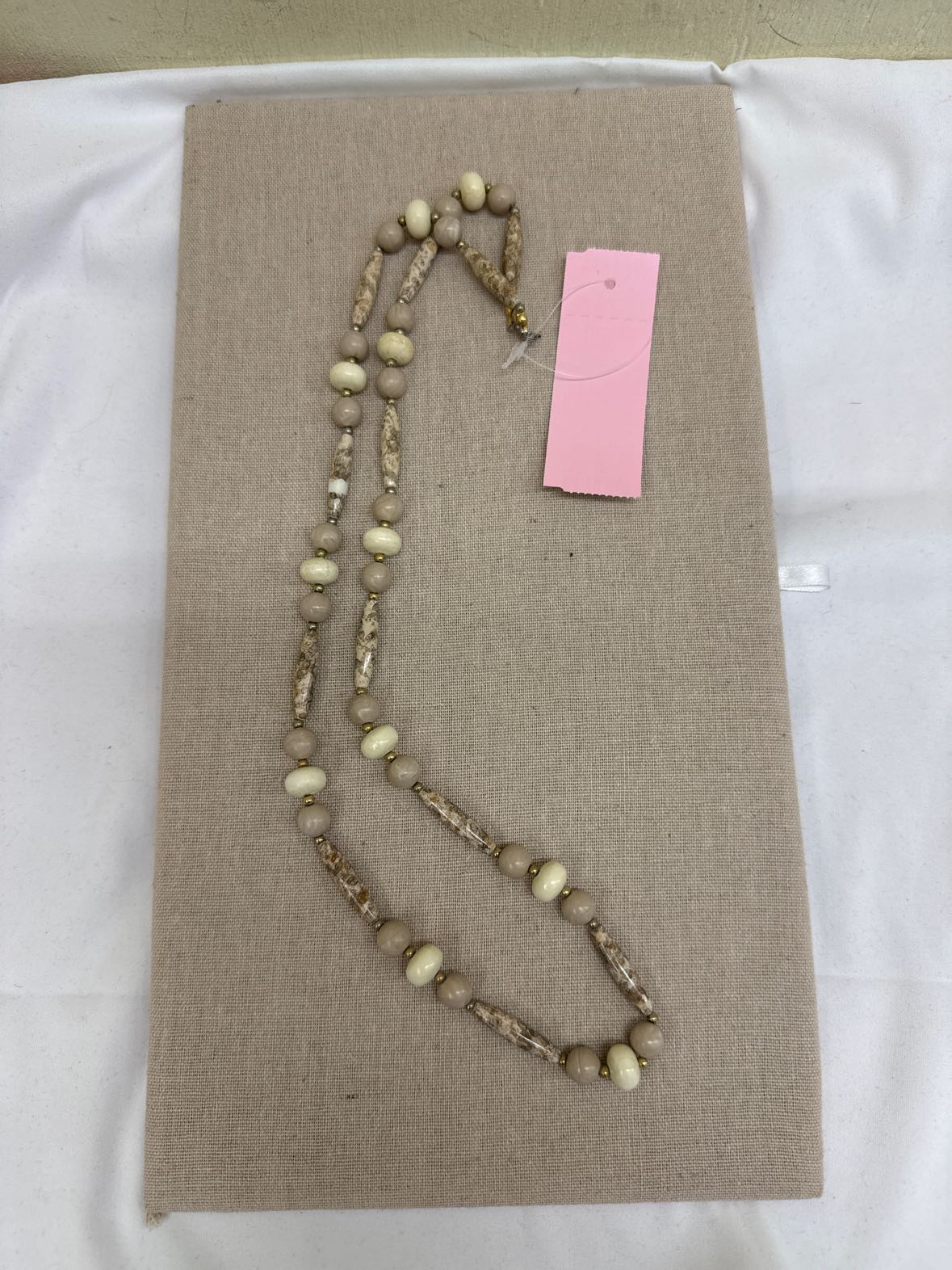 Tan Beaded Necklace