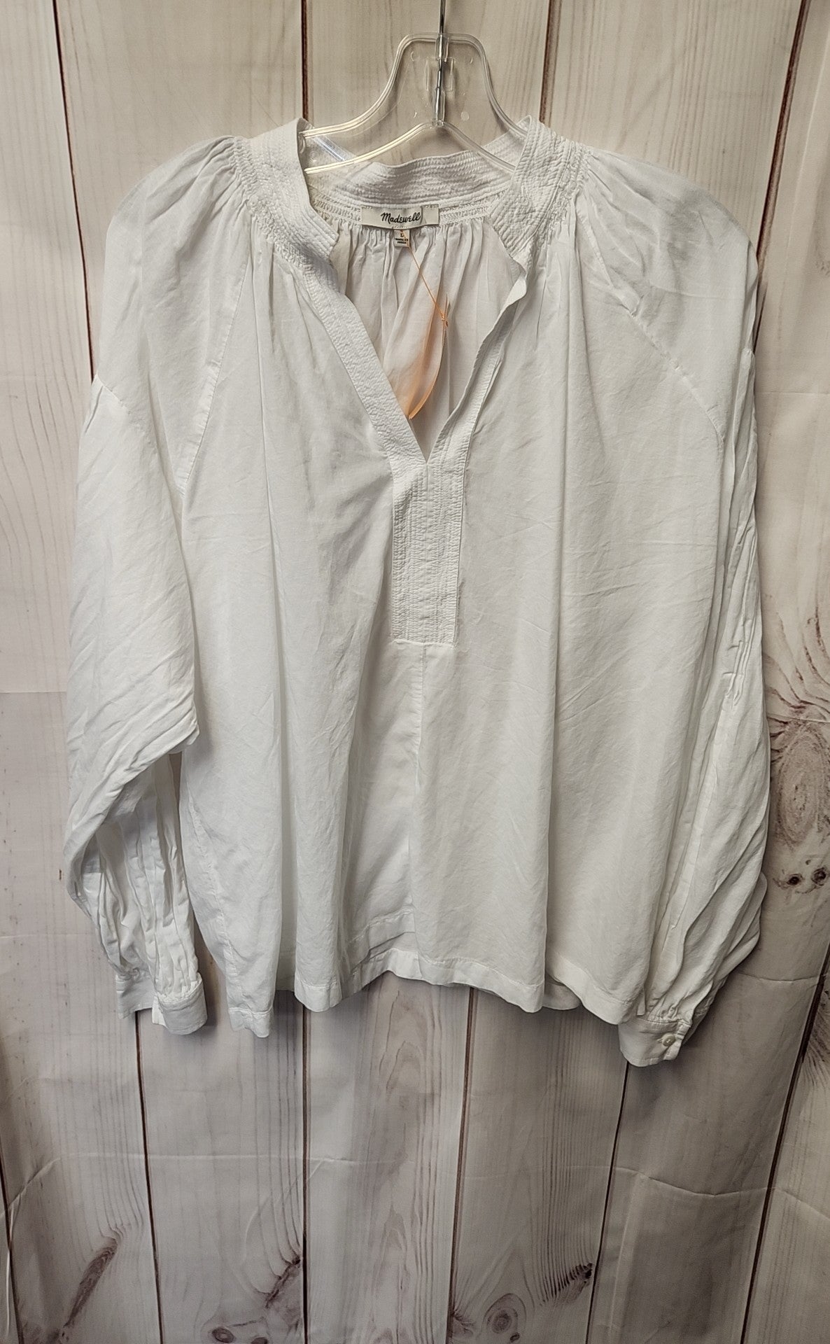 Madewell Women's Size L White Long Sleeve Top