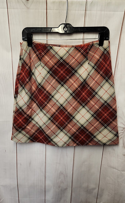 H&M Women's Size 8 Red & White Skirt