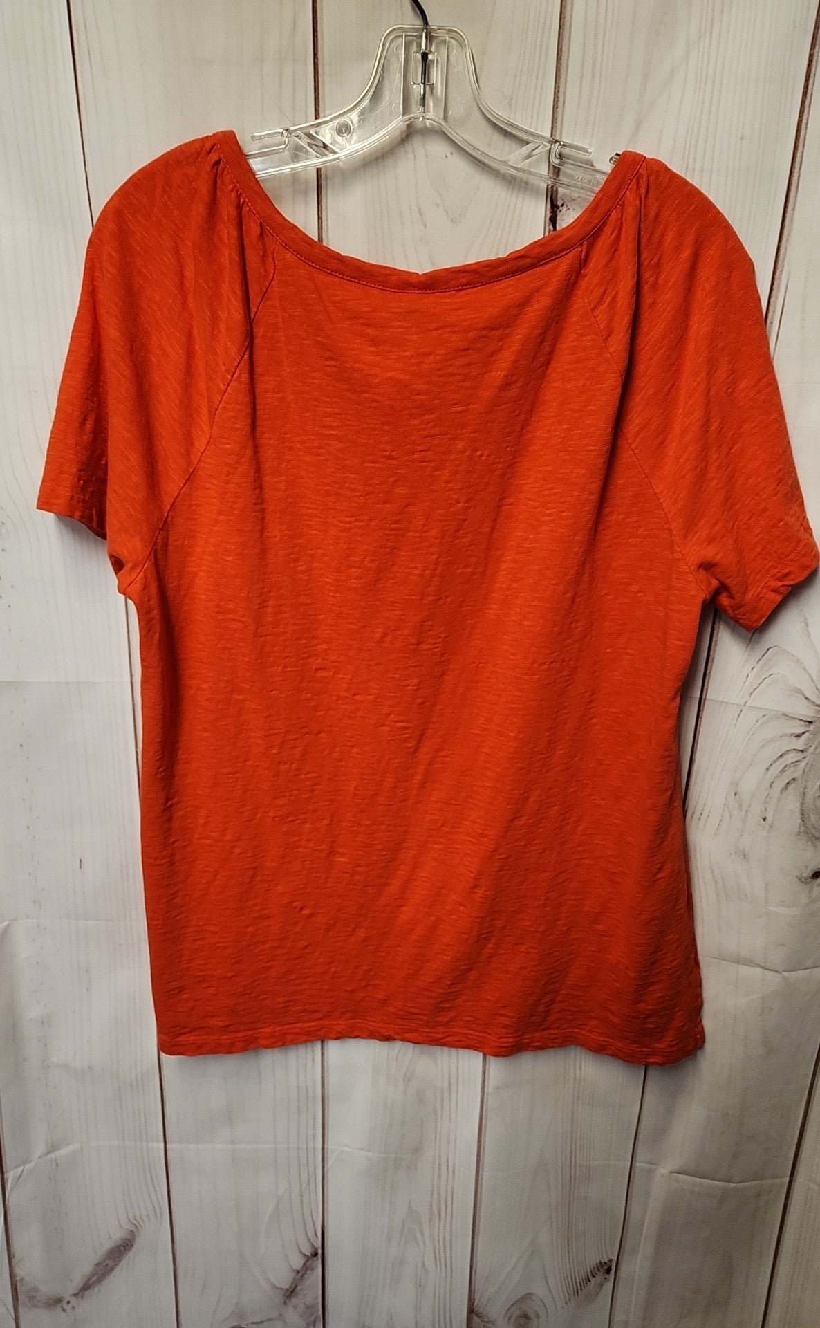 Talbots Women's Size L Orange Short Sleeve Top