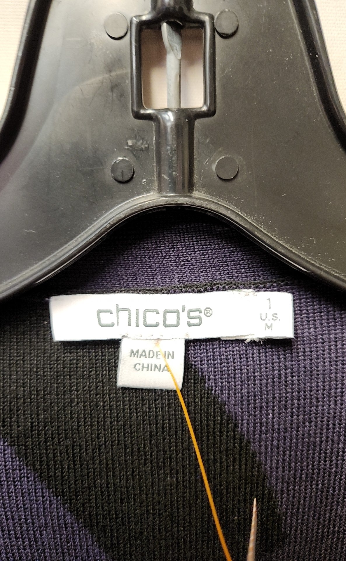 Chico's Women's Size 1 = US M Black & Purple Cardigan