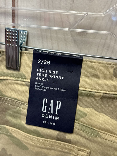 NWT Gap Women's Size 26 (1-2) Green Camo Pants True Skinny