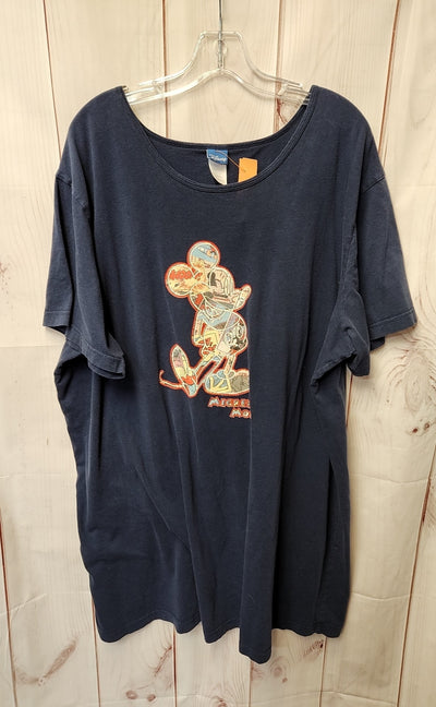 Disney Women's Size 1X-3X Navy Short Sleeve Top