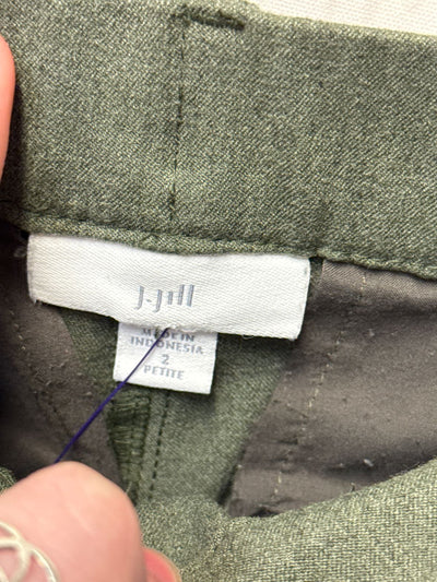 J Jill Women's Size 2 Petite Olive Green Pants
