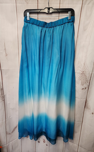 NWT White House Black Market Women's Size S White & Blue Silk Skirt