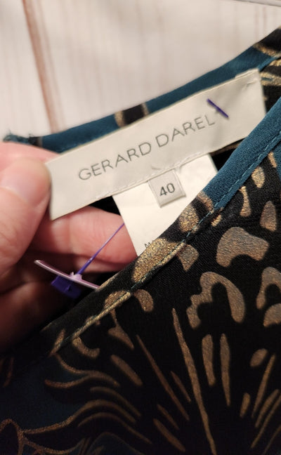 Gerard Darel Women's Size 40 / 12 Dress Flare Swing Pineapple