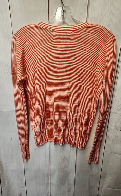 Loft Women's Size XS Red & White Cardigan