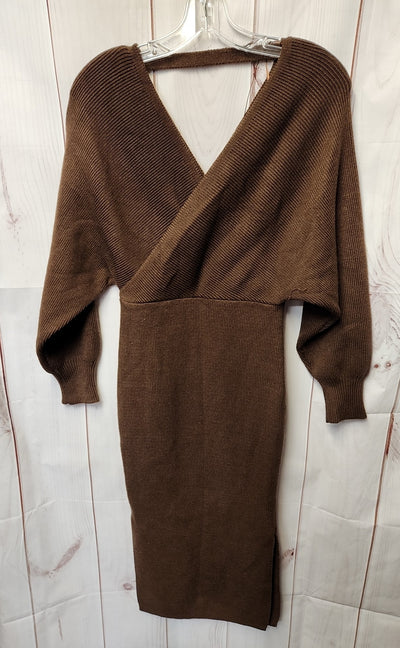 Fashion Nova Women's Size S Brown Knit Dress