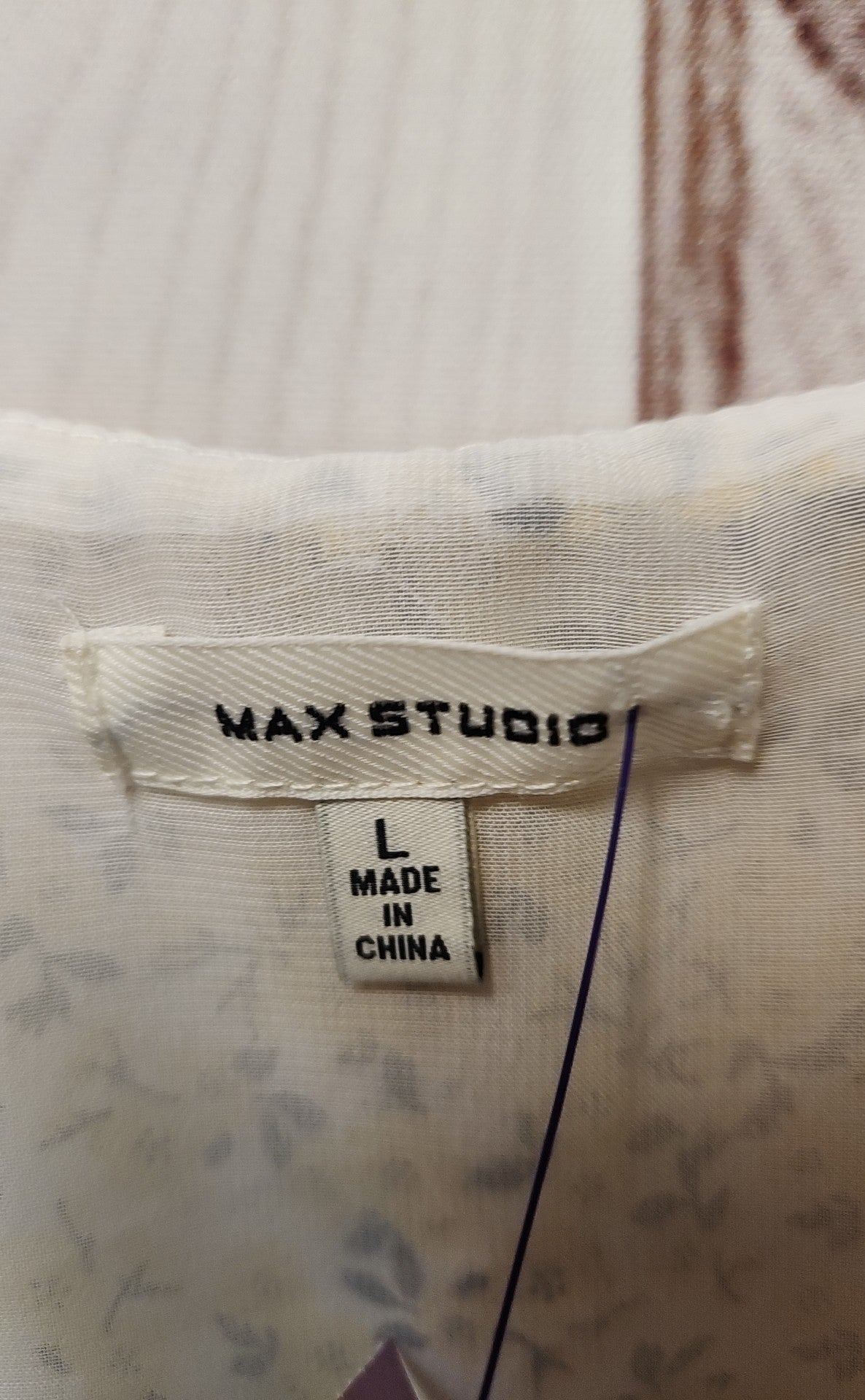 Max Studio Women's Size L Yellow Floral Sleeveless Top