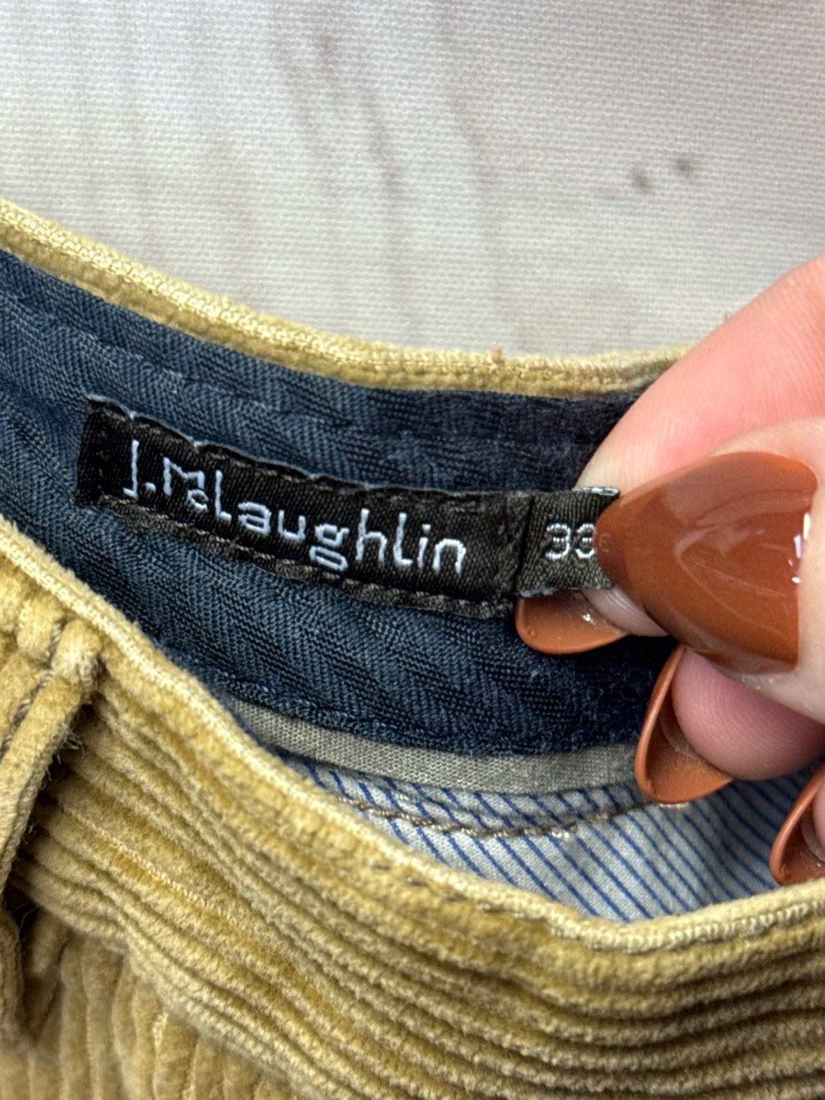 J McLaughlin Men's Size 33 Brown Corduroy Pants