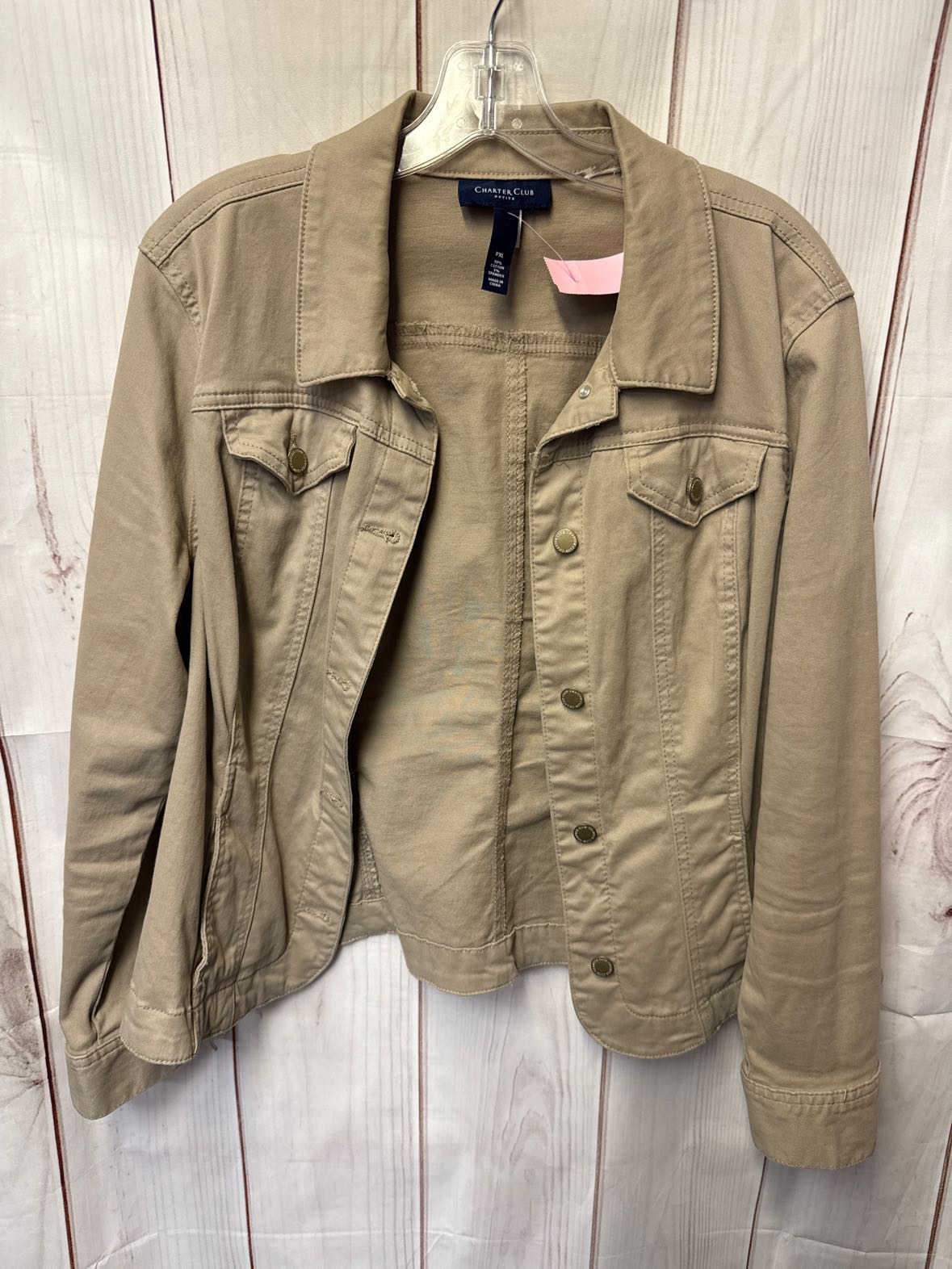 Charter Club Women's Size XL Petite Beige Jacket
