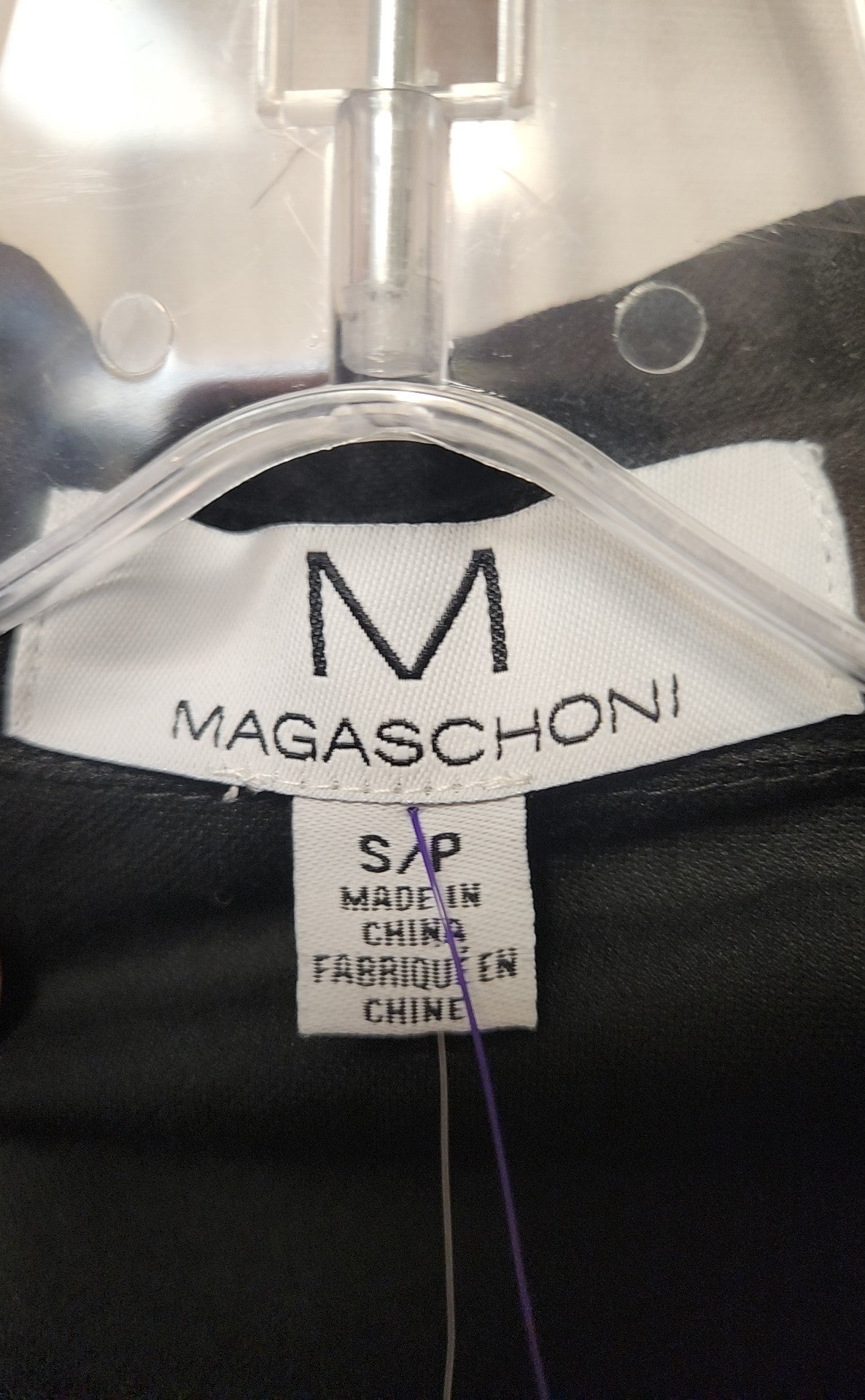 NWT Magaschoni Women's Size S Black Long Sleeve Top