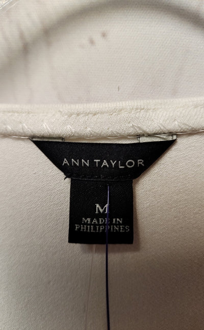 NWT Ann Taylor Women's Size M White Sleeveless Top