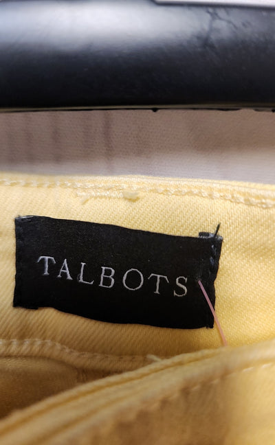 Talbots Women's Size 33 (15-16) Yellow Jeans Slim Ankle Jean