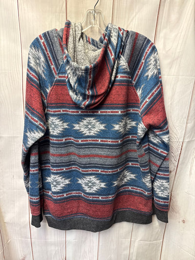 Brooklyn Cloth Men's Size L Red & Blue Sweatshirt
