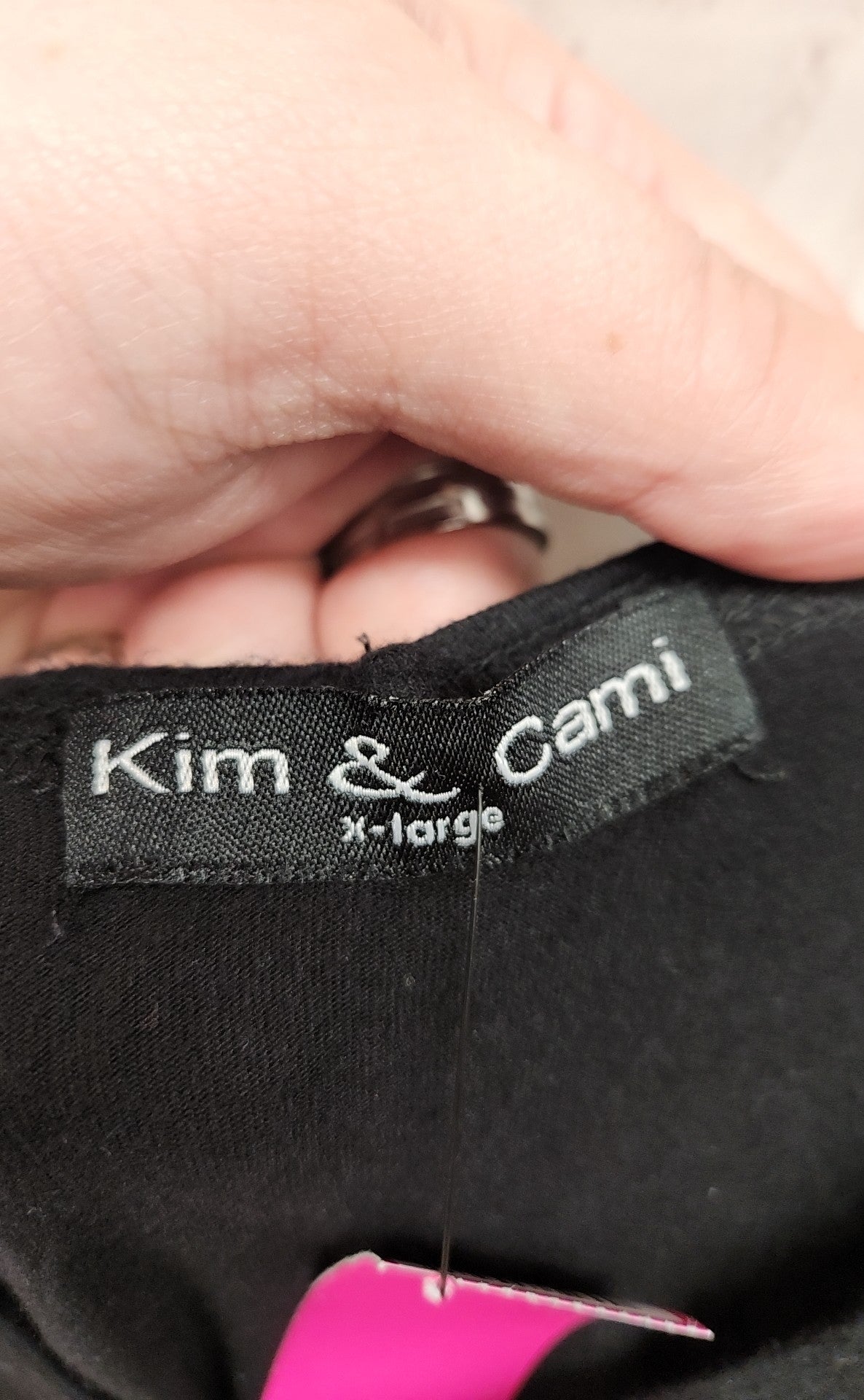 Kim & cami Women's Size XL Black Short Sleeve Top
