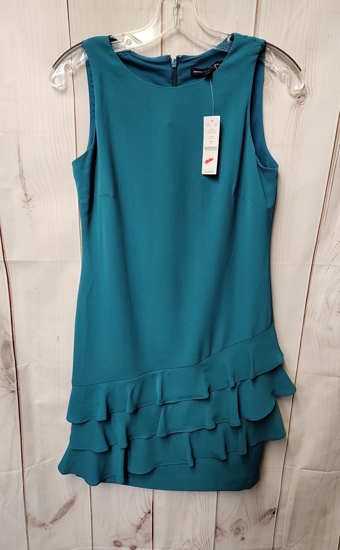 NWT White House Black Market Women's Size 0 Teal Dress