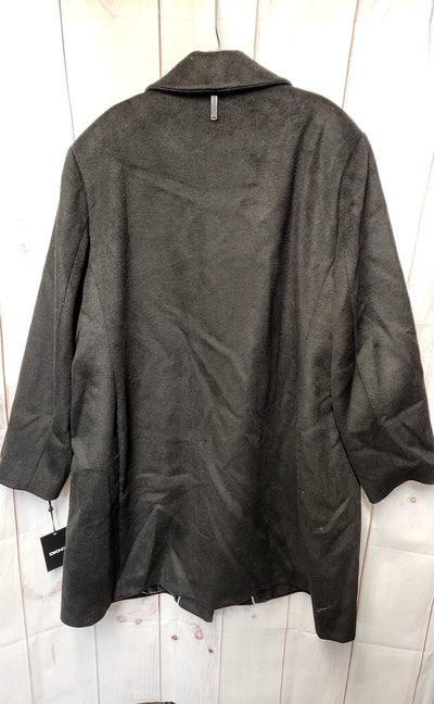 NWT DKNY Women's Size 3X Black Coat