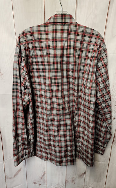 LL Bean Men's Size XL Gray & Red Shirt