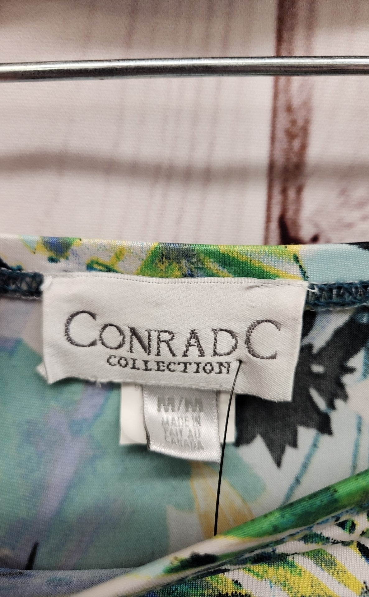 Conrad C Women's Size M Teal Floral Skirt