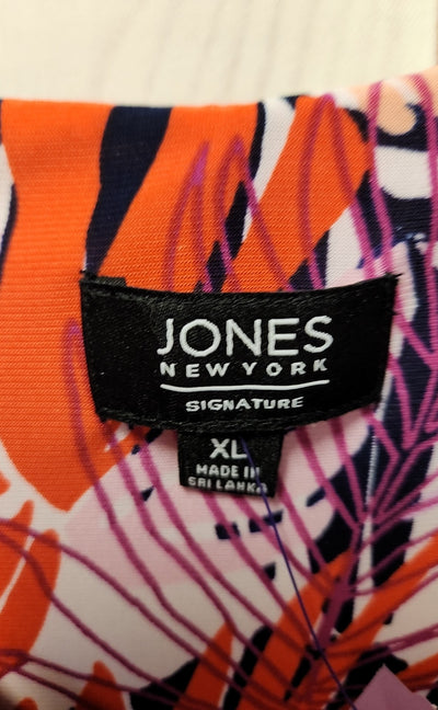 NWT Jones New York Women's Size XL Pink Floral Dress