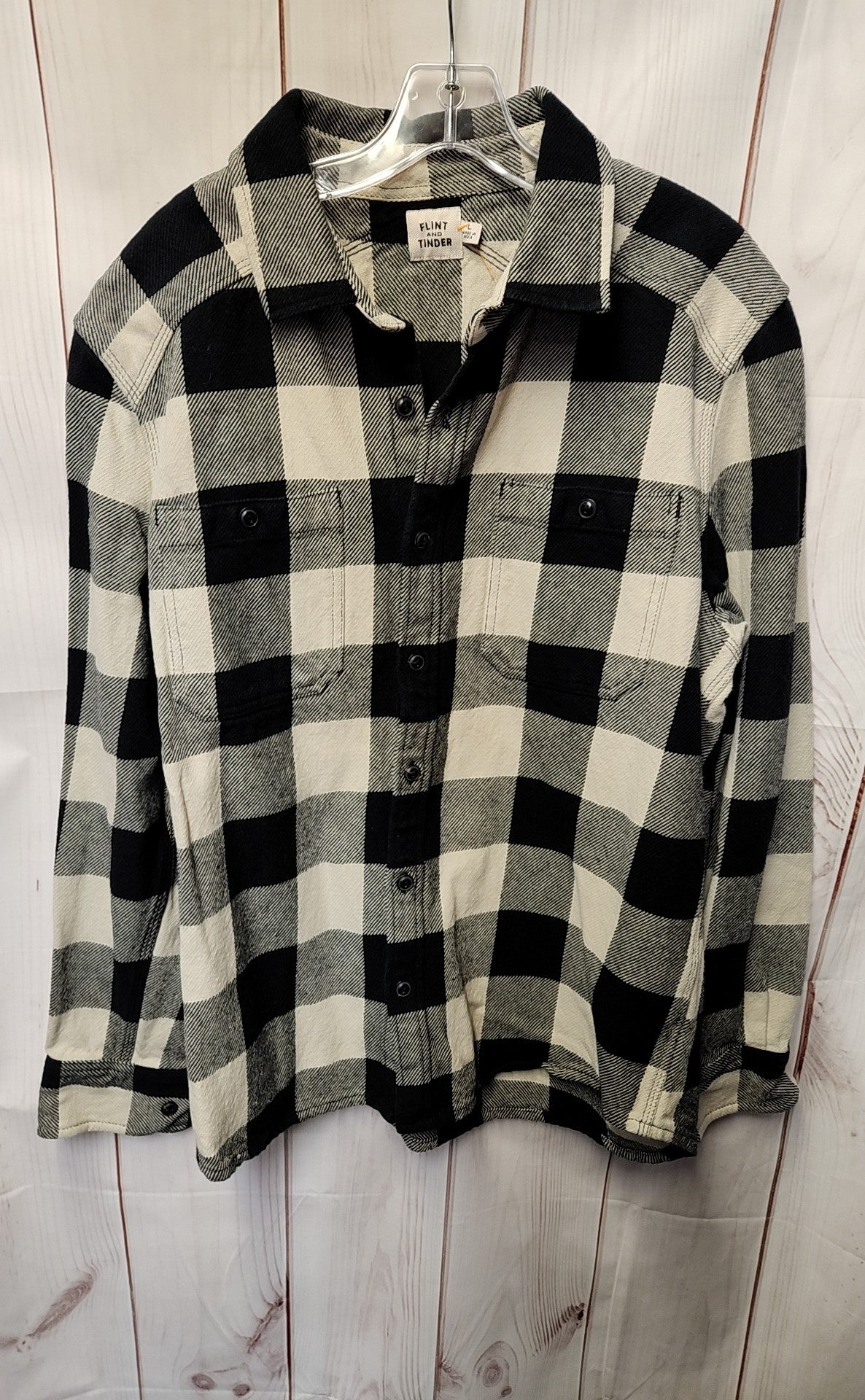 Flint And Tinder Men's Size L Black & White Shirt