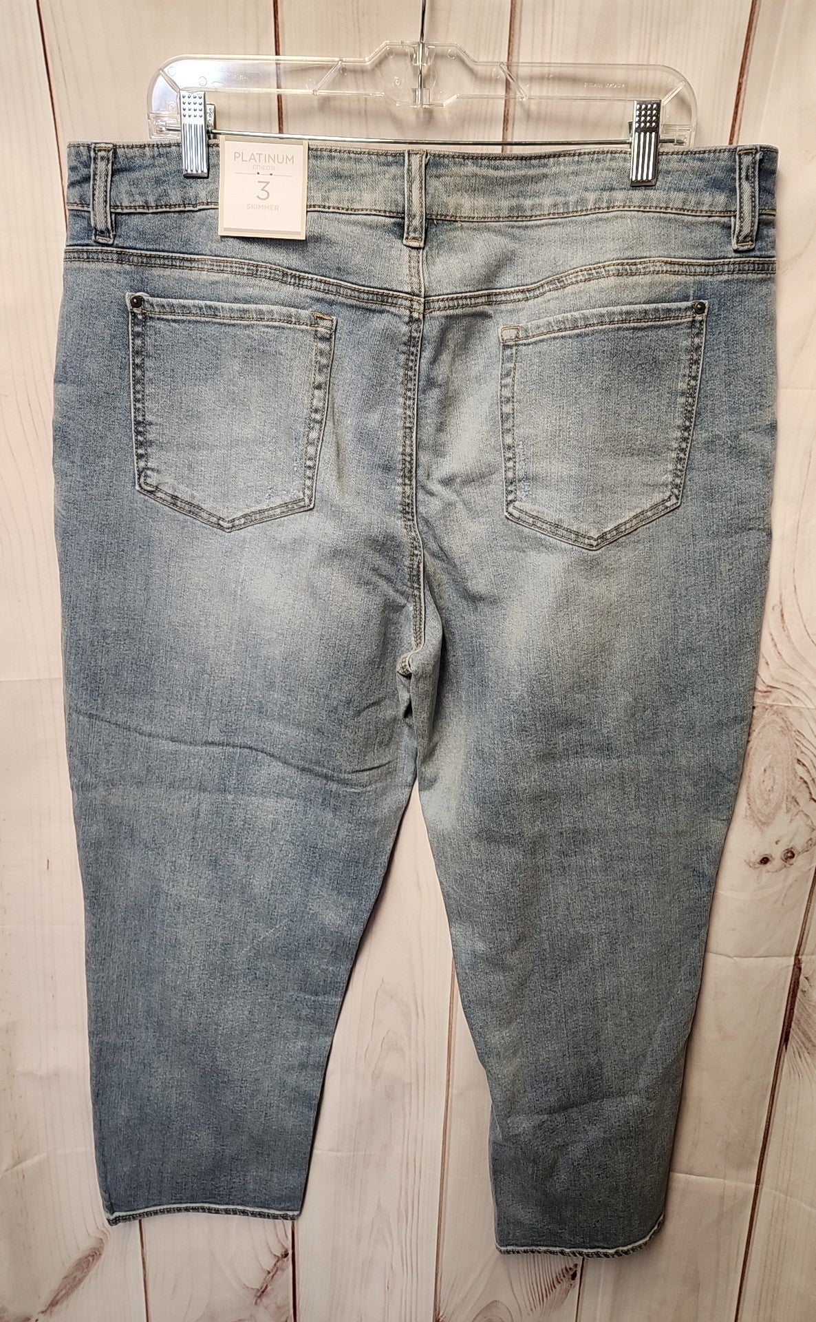 NWT Chico's Women's Size 3 = US 16 Blue Jeans Skimmer