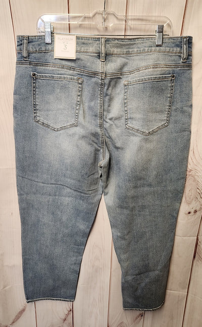 NWT Chico's Women's Size 3 = US 16 Blue Jeans Skimmer