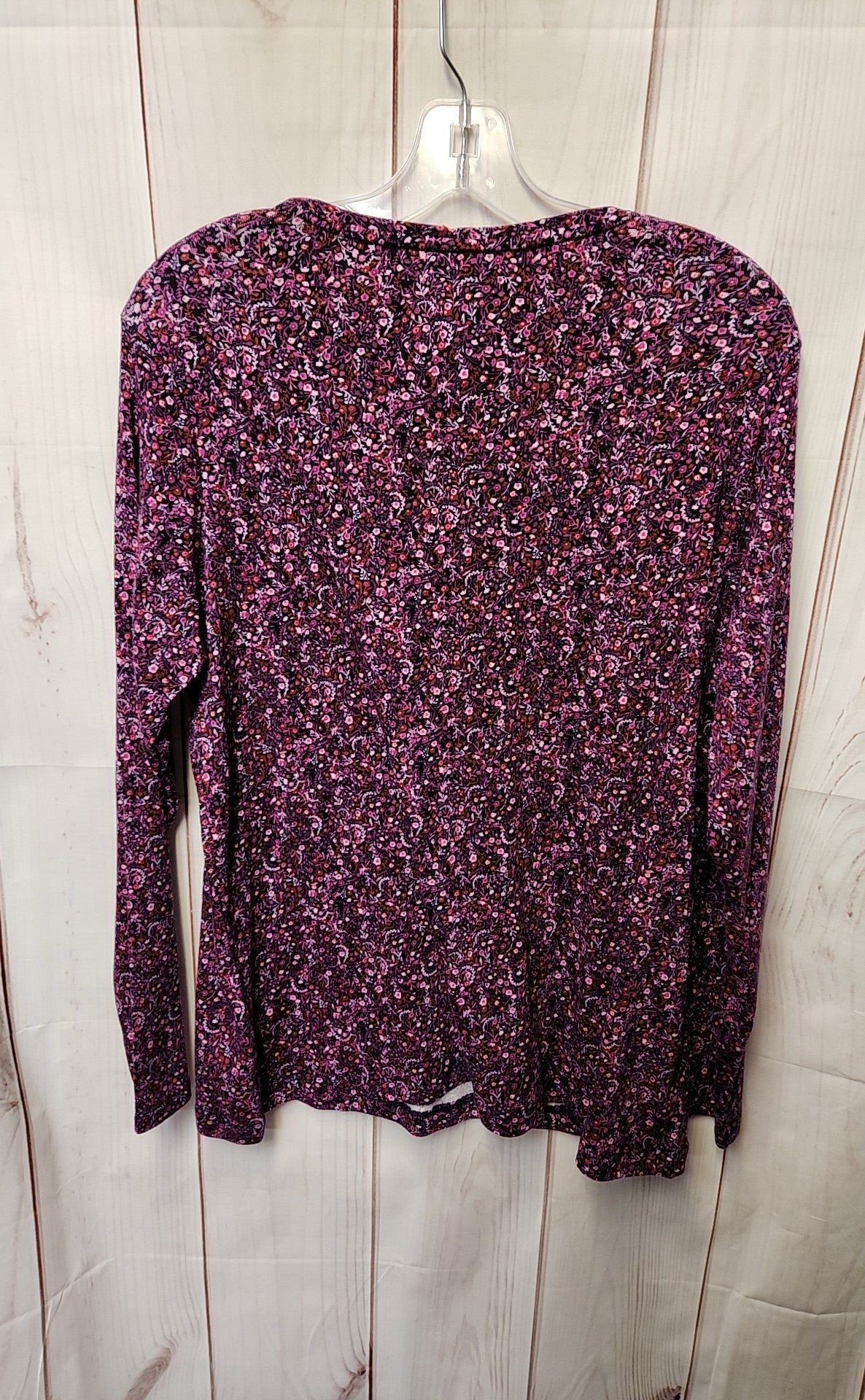 Croft & Barrow Women's Size XL Purple Floral Long Sleeve Top