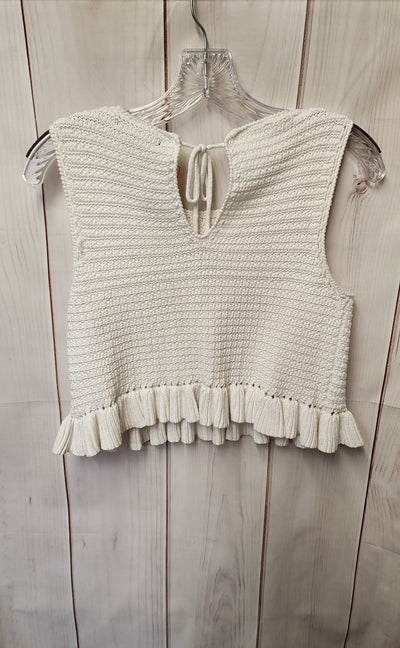 Lulus Women's Size S White Knit Sleeveless Top