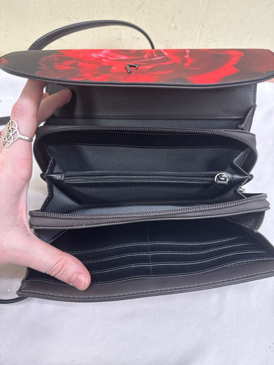 Red Floral Purse Bag