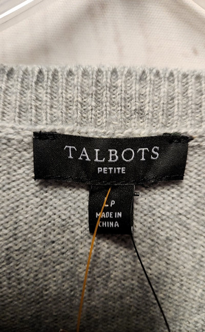 NWT Talbots Women's Size L Petite Gray Sweater