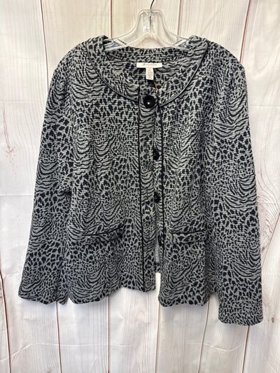 JM Collection Women's Size XL Gray Cardigan