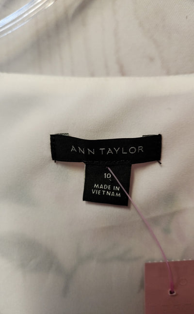 Ann Taylor Women's Size M White Floral Dress