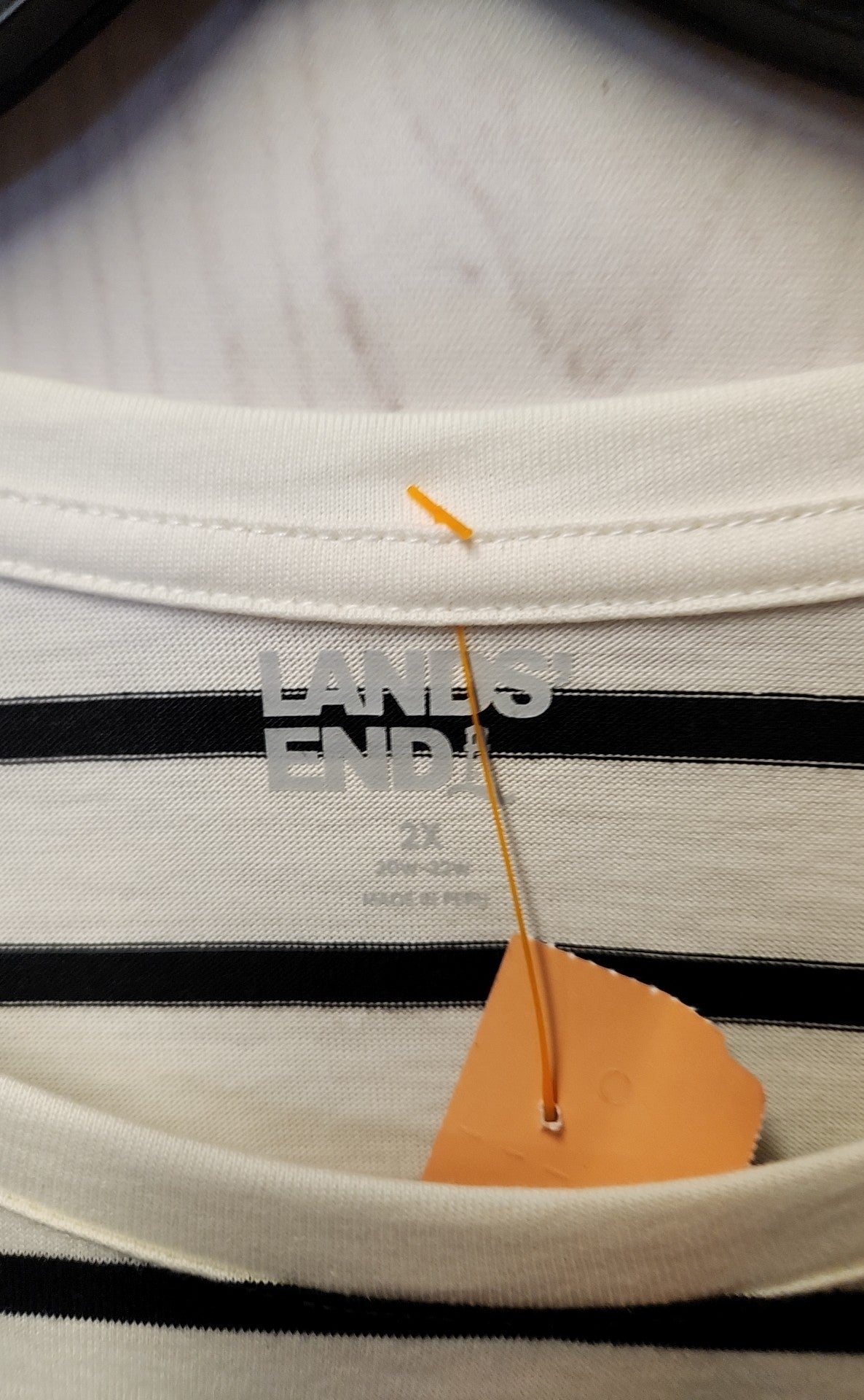 Lands End Women's Size 2X White Long Sleeve Top
