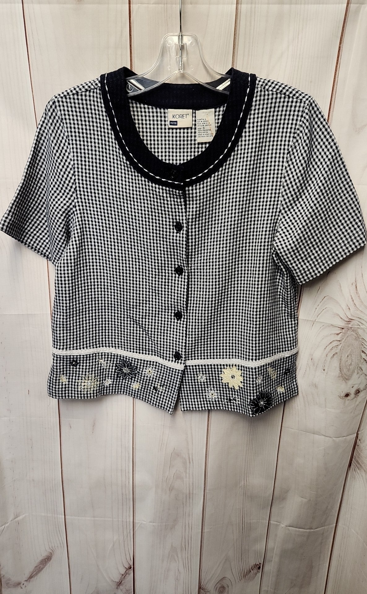 Koret Women's Size S Petite Blue Short Sleeve Top