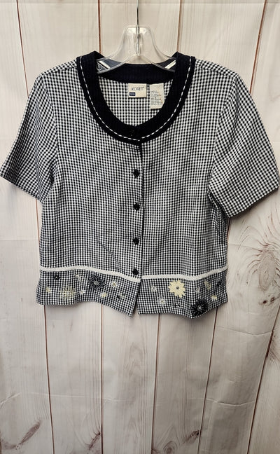 Koret Women's Size S Petite Blue Short Sleeve Top