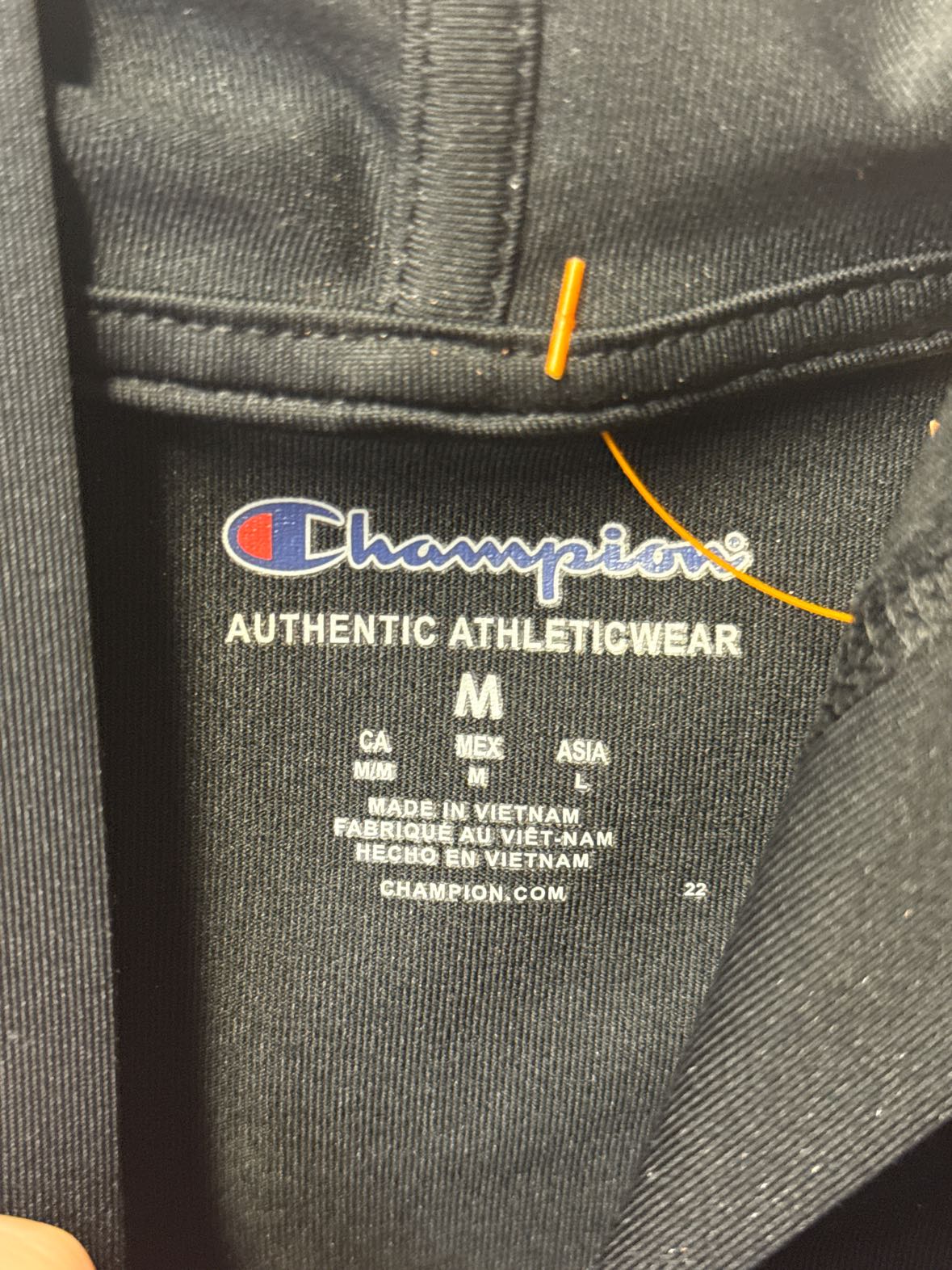 Champion Women's Size M Black Long Sleeve Top