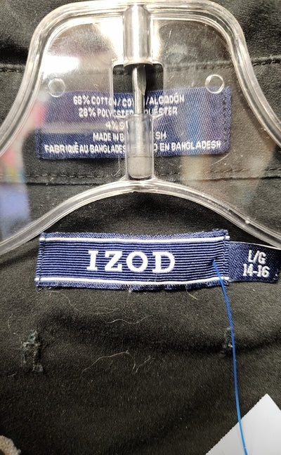 Izod Boy's Size 14/16 Black Shirt
