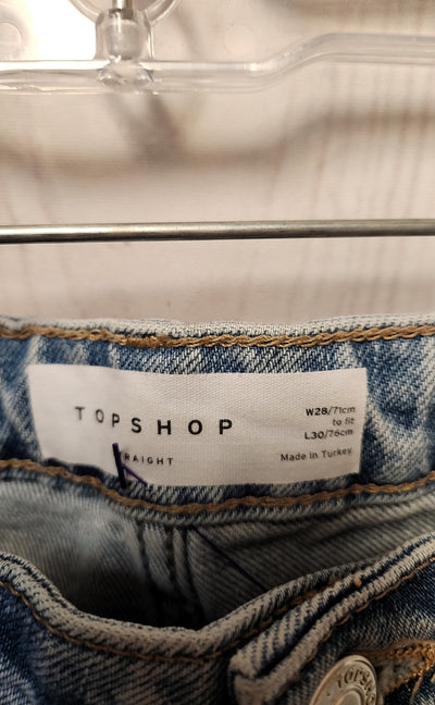 Topshop Women's Size 28 (5-6) Blue Jeans Straight