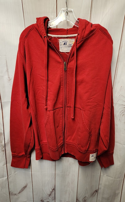 Russell Men's Size XL Red Full Zip Hooded Sweatshirt