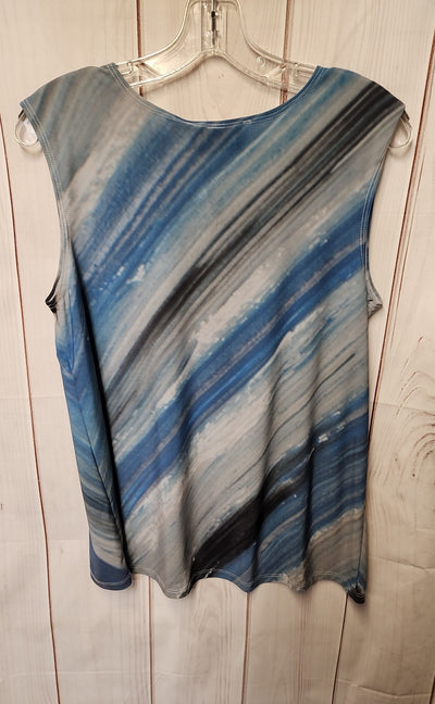 Le Galeriste Women's Size M Blue Sleeveless Top