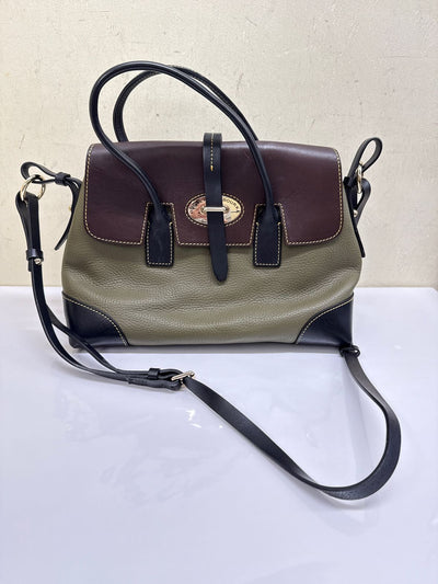 Dooney & Bourke Elisa Satchel Olive Green Leather Purse Bag