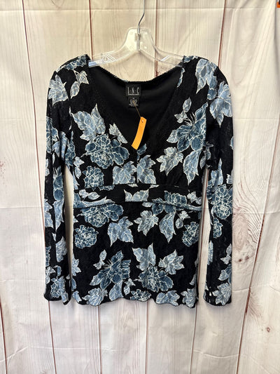 INC Women's Size M Blue Long Sleeve Top