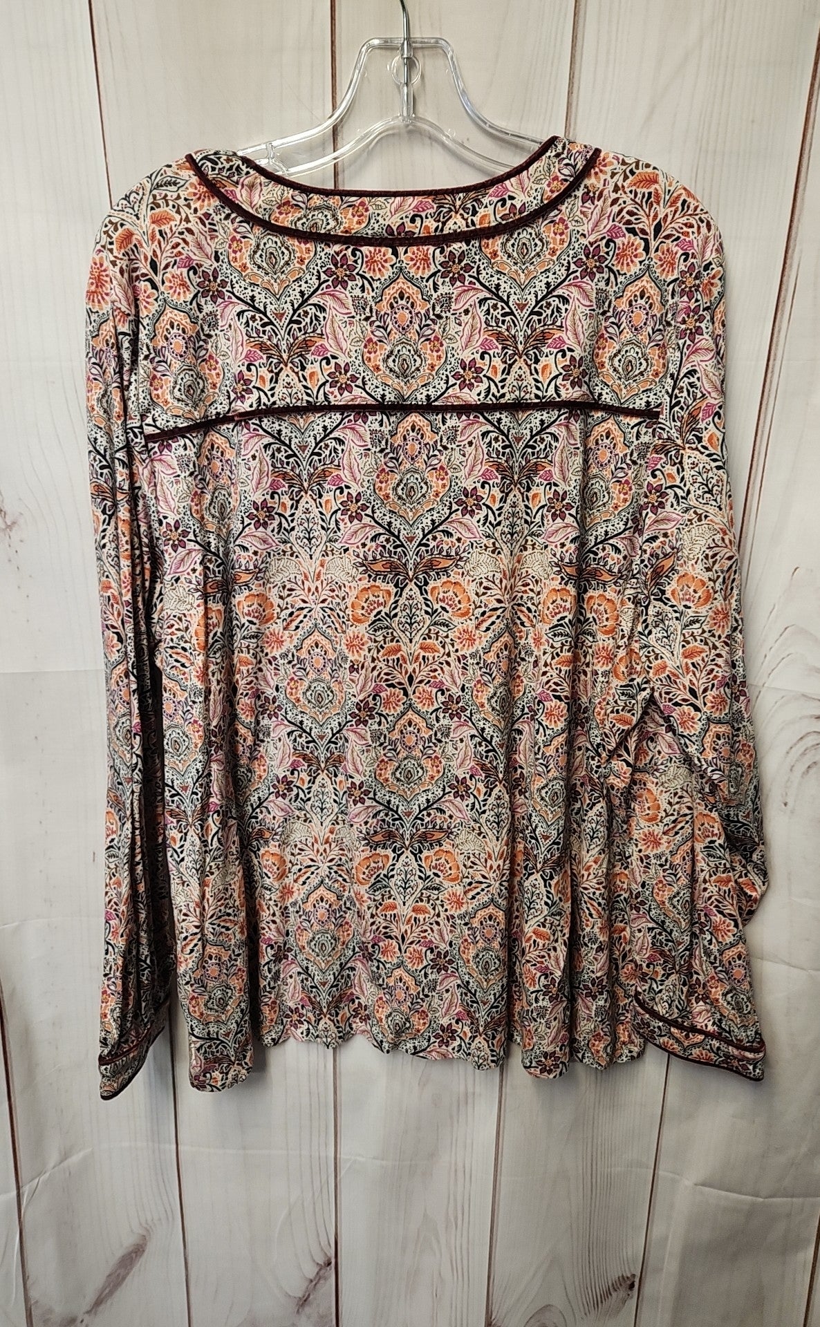 J Jill Women's Size 2X Red Long Sleeve Top