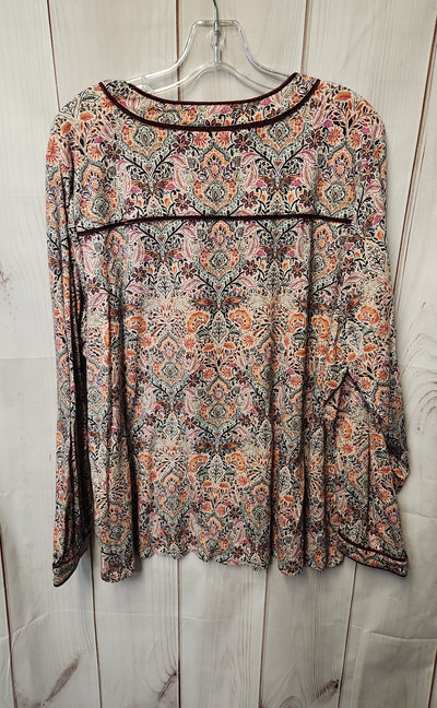 J Jill Women's Size 2X Red Long Sleeve Top