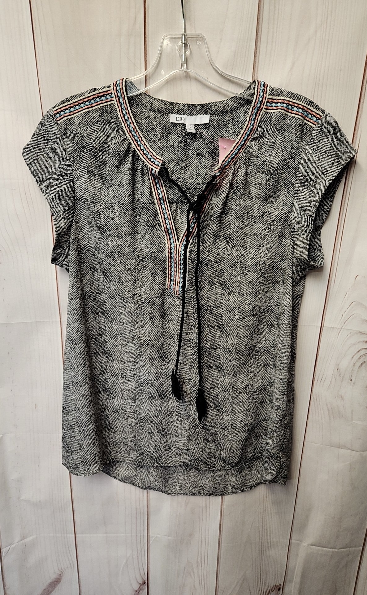 Dr2 Women's Size S Black Short Sleeve Top