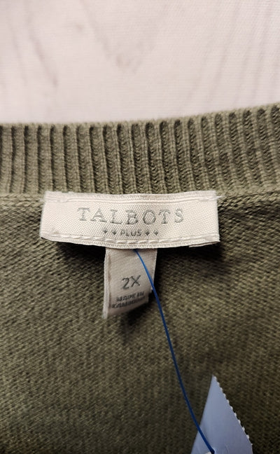 Talbots Women's Size 2X Olive Green Sweater