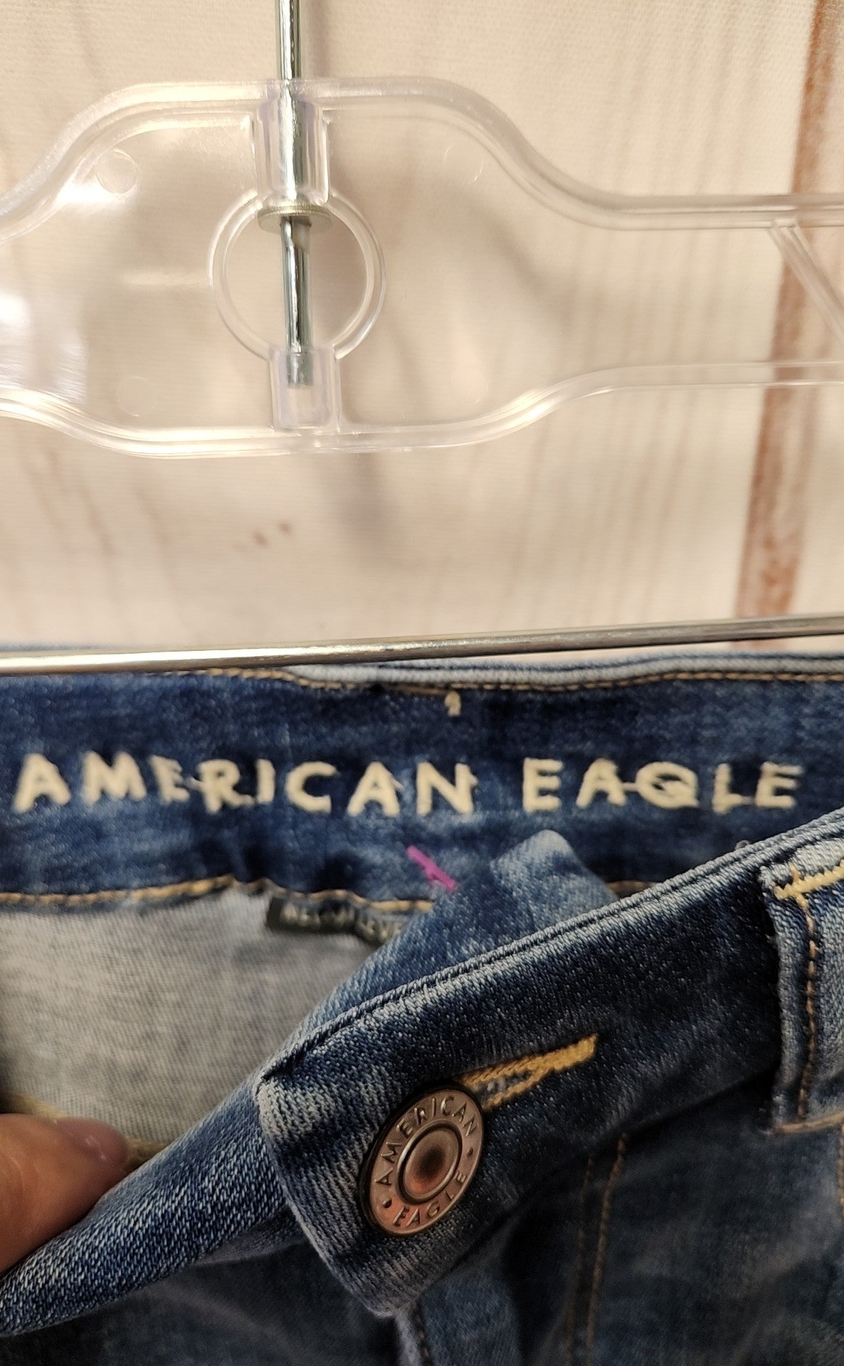 American Eagle Women's Size 27 (3-4) Blue Shorts Curvy Hi-Rise Shortie